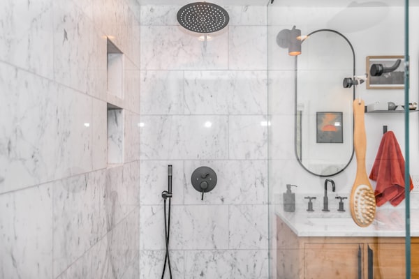 Modern shower head installation