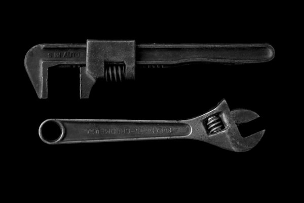 Professional plumbing pipe wrenches for repairs